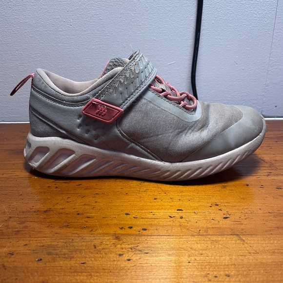 Gray and Pink Slip On Sneakers - Picture 3 of 5